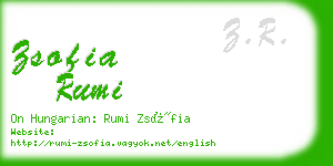 zsofia rumi business card